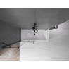 Mexen Velar perete despărțitor de cadă cu 2 aripi glisante 90 x 150 cm, transparent, negru - 896-090-000-01-70