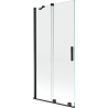 Mexen Velar 2 szárnyú toló kádparaván 95 x 150 cm, átlátszó, fekete - 896-095-000-01-70