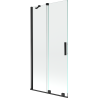 Mexen Velar paravan de cadă cu 2 uși glisante 95 x 150 cm, transparent, negru - 896-095-000-01-70