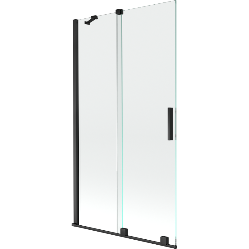 Mexen Velar paravan de baie cu 2 uși glisante 100 x 150 cm, transparent, negru - 896-100-000-01-70