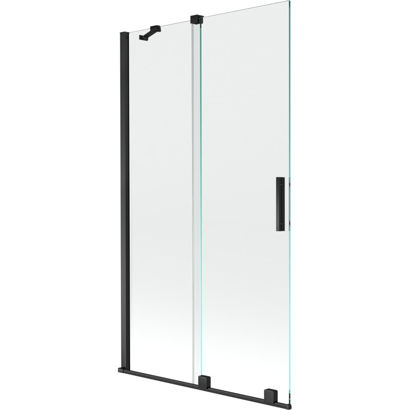 Mexen Velar paravan de cadă cu 2 aripi, glisant, 100 x 150 cm, transparent, negru - 896-100-000-01-70