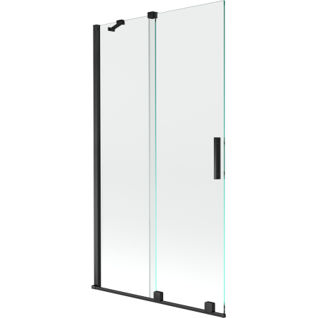 Mexen Velar kétszárnyú, 2-szárnyú zuhanyfal 100 x 150 cm, átlátszó, fekete - 896-100-000-01-70