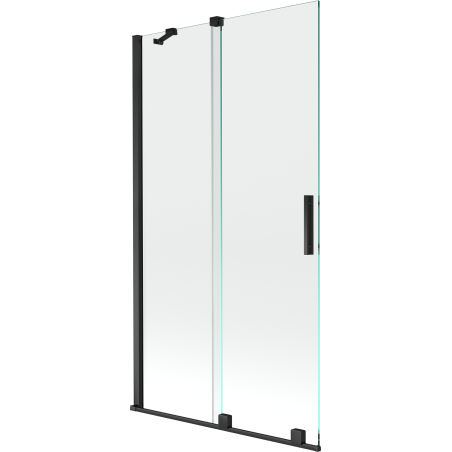 Mexen Velar paravan cadă 2-aripi culisant 100 x 150 cm, transparent, Neagră - 896-100-000-01-70
