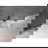 Mexen Velar 2 szárnyas kádparaván mozgatható 100 x 150 cm, Átlátszó, Fekete - 896-100-000-01-70