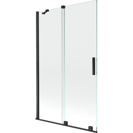 Mexen Velar paravan cadă cu două panouri glisante 110 x 150 cm, transparent, negru - 896-110-000-01-70