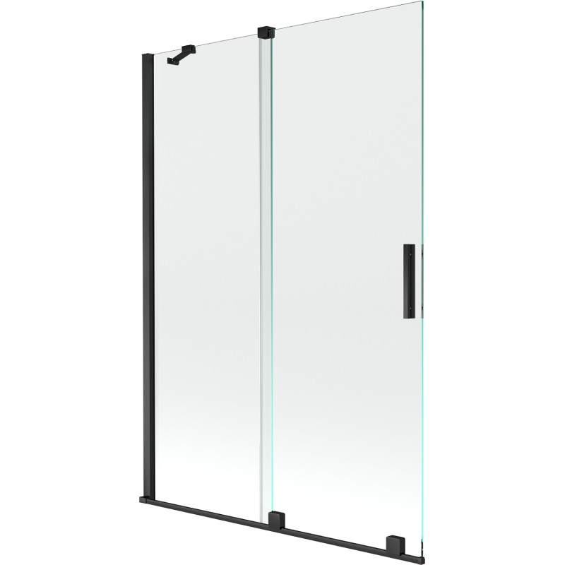Paravan de baie culisant cu 2 uși Mexen Velar 120 x 150 cm, transparent, negru - 896-120-000-01-70