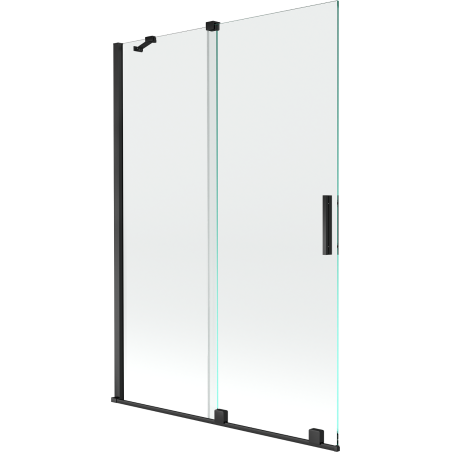 Paravan de baie culisant cu 2 uși Mexen Velar 120 x 150 cm, transparent, negru - 896-120-000-01-70