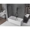 Paravan de baie culisant cu 2 uși Mexen Velar 120 x 150 cm, transparent, negru - 896-120-000-01-70