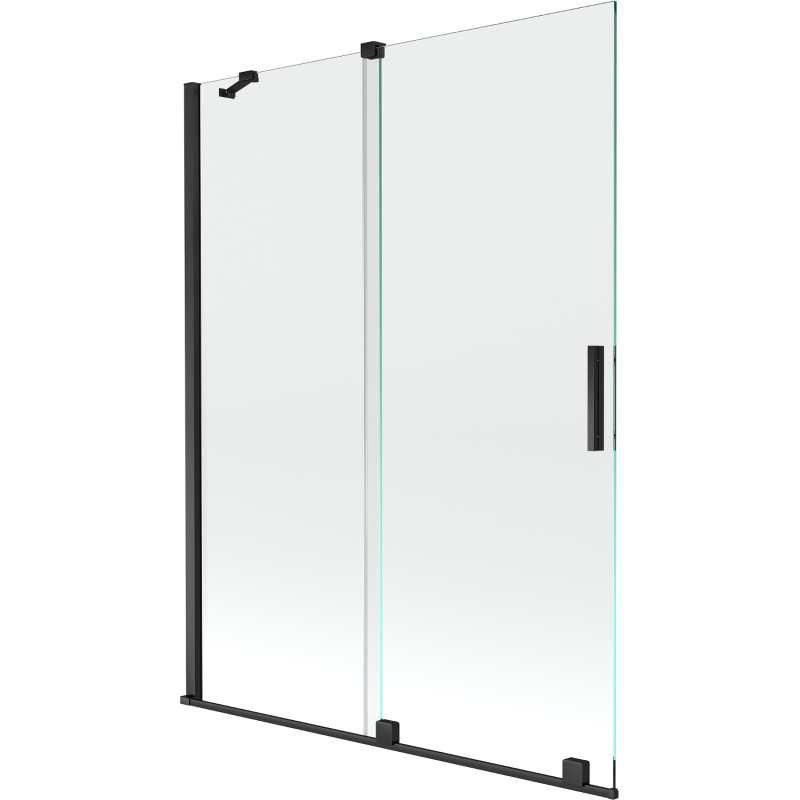 Mexen Velar paravan cadă de baie cu 2 aripi glisante 130 x 150 cm, transparent, negru - 896-130-000-01-70