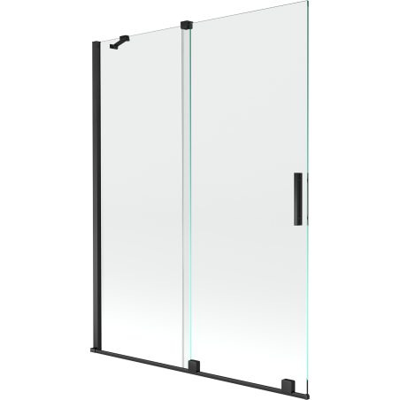 Mexen Velar paravan cadă de baie cu 2 aripi glisante 130 x 150 cm, transparent, negru - 896-130-000-01-70