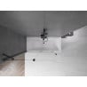 Mexen Velar paravan cadă 2-aripi culisant 140 x 150 cm, transparent, Neagră - 896-140-000-01-70