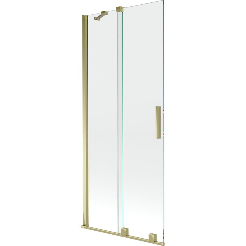 Mexen Velar paravan cadă 2-aripi culisant 80 x 150 cm, transparent, Auriu - 896-080-000-01-50