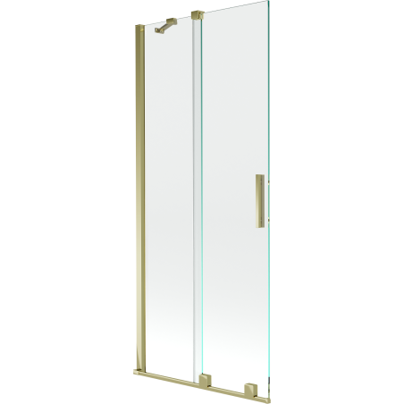 Mexen Velar 2 szárnyas kádparaván mozgatható 80 x 150 cm, Átlátszó, arany - 896-080-000-01-50
