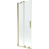 Mexen Velar paravan de cadă cu 2 aripi culisante 70 x 150 cm, transparent, auriu - 896-070-000-01-50