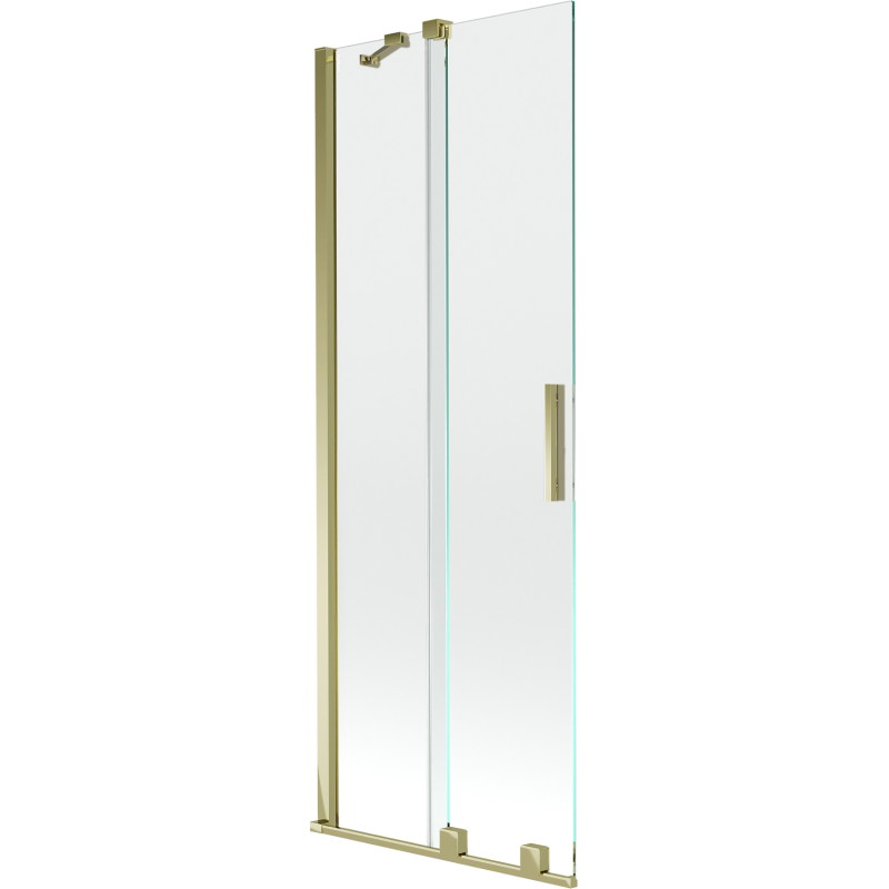 Mexen Velar kétpaneles toló kádparaván 75 x 150 cm, átlátszó, arany - 896-075-000-01-50