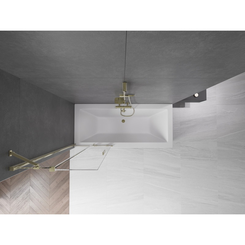 Mexen Velar paravan de baie cu 2 uși glisante 75 x 150 cm, transparent, auriu - 896-075-000-01-50