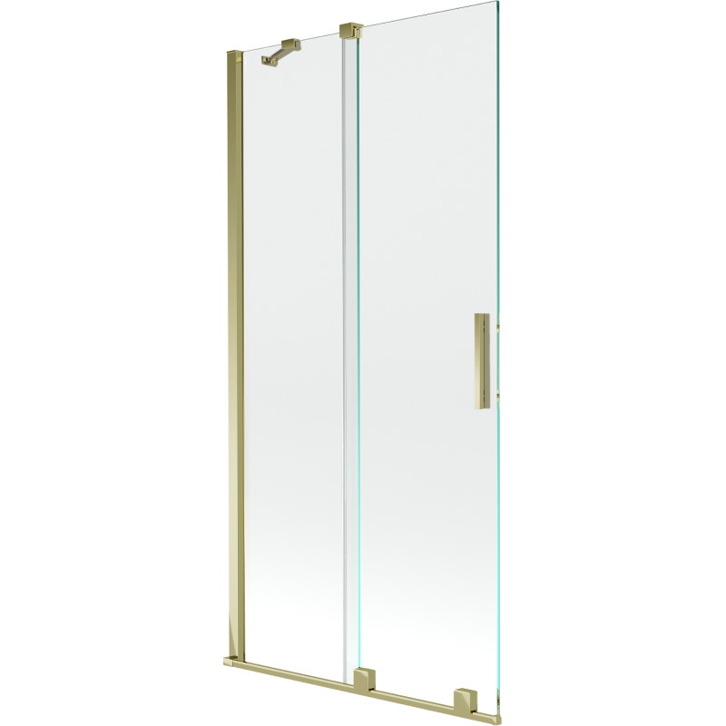 Mexen Velar paravan cadă 2-aripi culisant 90 x 150 cm, transparent, Auriu - 896-090-000-01-50