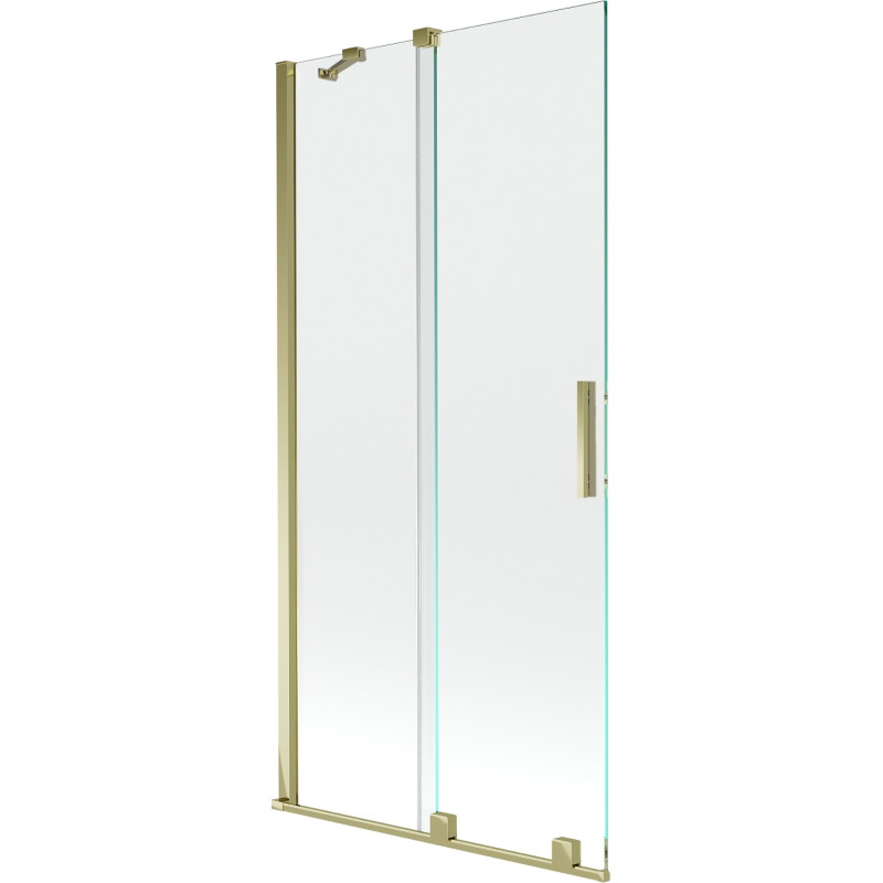 Mexen Velar 2-szárnyú, toló fürdőszobai paraván 95 x 150 cm, átlátszó, arany - 896-095-000-01-50