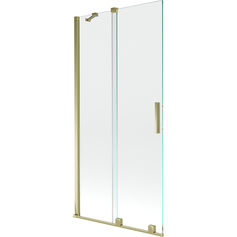 Mexen Velar paravan cadă 2-aripi culisant 95 x 150 cm, transparent, Auriu - 896-095-000-01-50