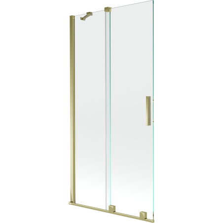 Mexen Velar 2-szárnyú, toló fürdőszobai paraván 95 x 150 cm, átlátszó, arany - 896-095-000-01-50