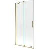 Paravan cadă Mexen Velar cu 2 uși glisante 95 x 150 cm, transparent, auriu - 896-095-000-01-50