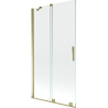 Paravan de baie Mexen Velar cu 2 aripi glisante 100 x 150 cm, transparent, auriu - 896-100-000-01-50