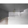 Paravan de baie Mexen Velar cu 2 aripi glisante 100 x 150 cm, transparent, auriu - 896-100-000-01-50