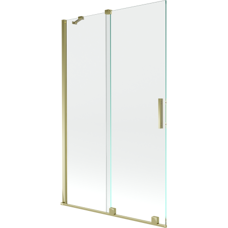 Mexen Velar paravan cadă 2-aripi culisant 110 x 150 cm, transparent, Auriu - 896-110-000-01-50