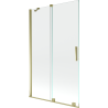 Mexen Velar paravan de duș, culisant cu 2 uși, 110 x 150 cm, transparent, auriu - 896-110-000-01-50