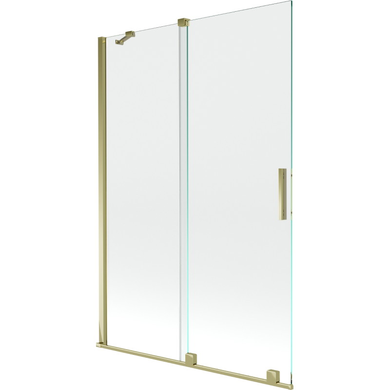 Mexen Velar 2-szárnyú tolható kádparaván 120 x 150 cm, átlátszó, arany - 896-120-000-01-50