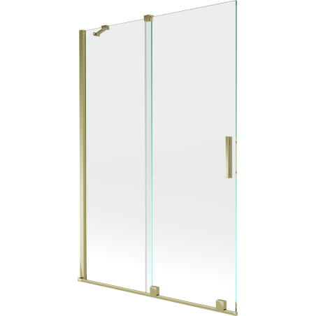Mexen Velar paravan pentru cadă, cu 2 uși culisante 120 x 150 cm, transparent, auriu - 896-120-000-01-50