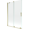 Mexen Velar paravan pentru cadă, cu 2 uși culisante 120 x 150 cm, transparent, auriu - 896-120-000-01-50