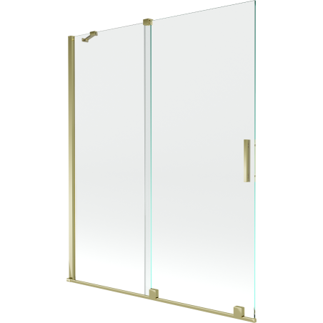 Mexen Velar paravan de baie 2-panouri glisant 140 x 150 cm, transparent, auriu - 896-140-000-01-50