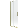 Mexen Velar ecran de duș cu 2 aripi culisante 70 x 150 cm, transparent, auriu periat - 896-070-000-01-55