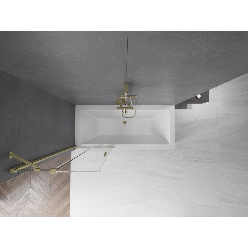 Mexen Velar ecran de duș cu 2 aripi culisante 70 x 150 cm, transparent, auriu periat - 896-070-000-01-55