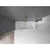 Mexen Velar paravan cadă 2-aripi culisant 70 x 150 cm, transparent, auriu cu aspect periat - 896-070-000-01-55