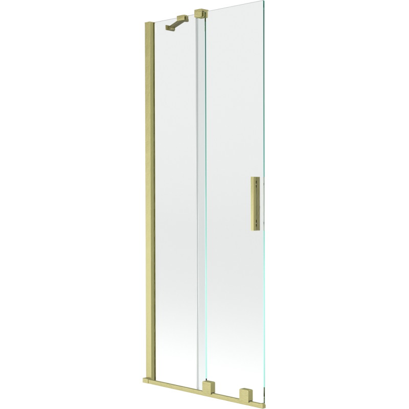 Mexen Velar paravan de baie 2-panel glisant 75 x 150 cm, transparent, auriu periat - 896-075-000-01-55