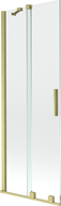 Mexen Velar 2-szárnyú toló fürdőkádparaván 75 x 150 cm, átlátszó, arany matt - 896-075-000-01-55