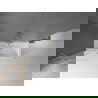Mexen Velar paravan cadă 2-aripi culisant 75 x 150 cm, transparent, auriu cu aspect periat - 896-075-000-01-55