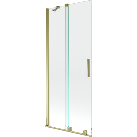 Mexen Velar perete de cadă cu 2 foi glisante 85 x 150 cm, transparent, auriu periat - 896-085-000-01-55