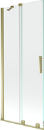 Mexen Velar 2-szárnyú, toló zuhanyfal 85 x 150 cm, átlátszó, arany kefélt - 896-085-000-01-55