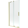Mexen Velar paravan de baie, glisant cu 2 panouri, 90 x 150 cm, transparent, auriu periat - 896-090-000-01-55