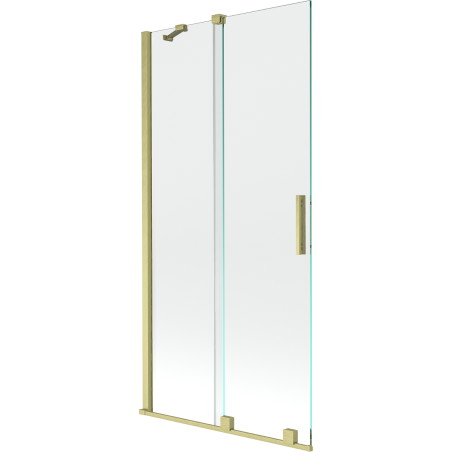 Mexen Velar paravan cadă 2-aripi culisant 95 x 150 cm, transparent, auriu cu aspect periat - 896-095-000-01-55