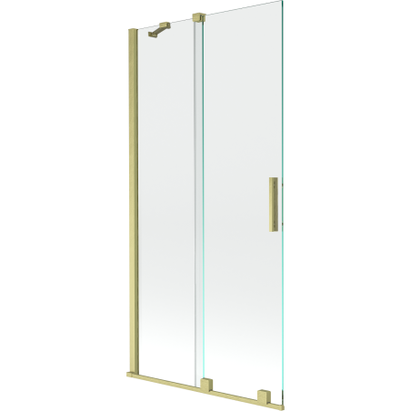 Mexen Velar paravan de baie cu 2 uși glisante 95 x 150 cm, transparent, auriu periat - 896-095-000-01-55