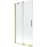 Mexen Velar paravan de baie cu 2 uși glisante 95 x 150 cm, transparent, auriu periat - 896-095-000-01-55