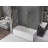 Mexen Velar paravan cadă 2-aripi culisant 95 x 150 cm, transparent, auriu cu aspect periat - 896-095-000-01-55