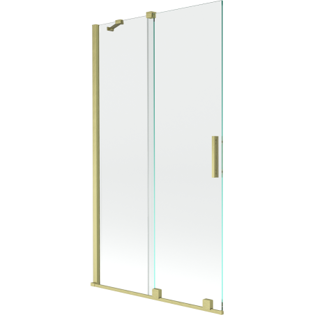 Mexen Velar paravan de cadă cu 2 uși culisante 100 x 150 cm, transparent, auriu periat - 896-100-000-01-55