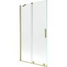 Mexen Velar paravan de baie 2-panouri glisante 100 x 150 cm, transparent, auriu periat - 896-100-000-01-55