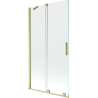Mexen Velar paravan de cadă cu 2 uși culisante 100 x 150 cm, transparent, auriu periat - 896-100-000-01-55