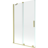 Mexen Velar paravan de baie 2-paneluri glisante 110 x 150 cm, transparent, auriu periat - 896-110-000-01-55